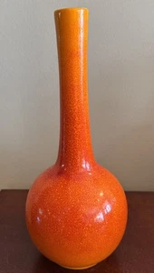 Vintage Royal Haeger Long Neck Orange Pottery Bud Vase MCM - Picture 1 of 9