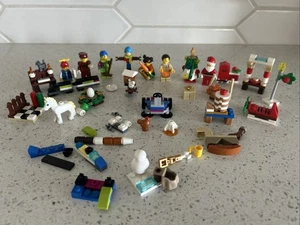 Mixed Lot LEGO Minifigures, Parts, and Accessories Inc. Santa Christmas - Picture 1 of 10