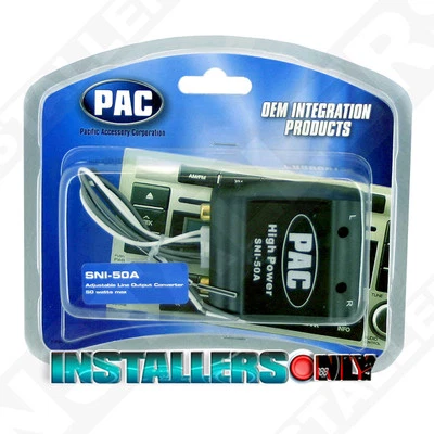 PAC SNI-50A Adjustable 2 Channel High Power Line Output Speaker to RCA Converter - Image 1 of 2
