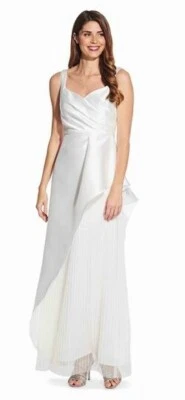 ADRIANNA PAPELL Womens White  Wedding Dress 20 Foto 1 de 4