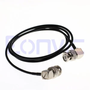 BNC Male Timecode Cable Right Angle to BNC Male RG174 50ohm