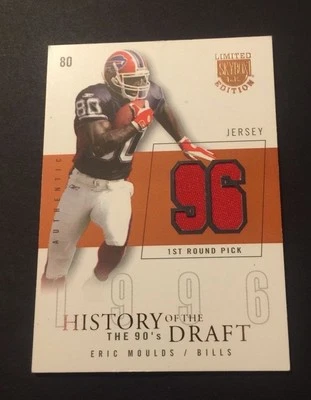 Camiseta Fleer Eric Moulds Bills Mississippi State 2004 auténtica certificada JG7 Foto 1 de 2