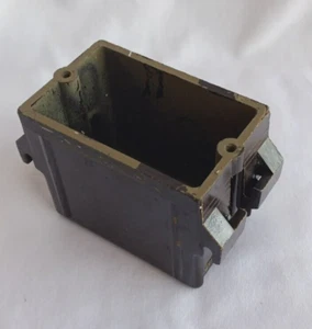 Vintage Brown Bakelite Electrical Cover Power Outlet Box - Picture 1 of 4