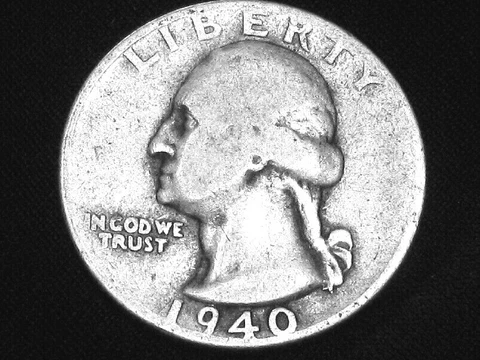 1940-D Washington Quarter --- Very Good +++ Cover