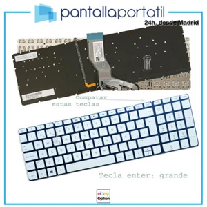 Teclado español de portatil para HP PAVILION 15-AB REINO UNIDO QWERTY 809NS AEX1 - Imagen 1 de 1