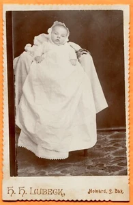 Howard, SD, Portrait of a Baby, ID'd, by Lubeck, circa 1892 - Picture 1 of 3