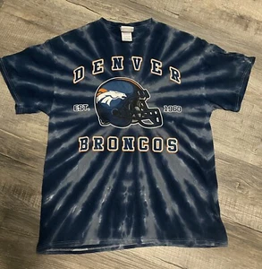 NFL Denver Broncos Camisa Para Hombres Grande Azul Tie Dye Manga Corta Camiseta de Fútbol - Imagen 1 de 6