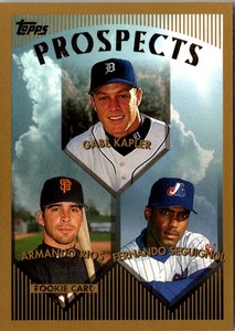 1999 Topps Gabe Kapler/Armando Rios/Fernando Seguignol Baseball Card