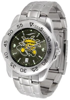 Reloj de vestir Wichita State Shockers de acero inoxidable para hombre Foto 1 de 4