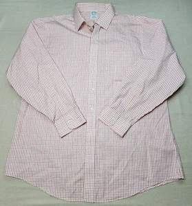Herren Brooks Brothers Regent Supima Baumwolle Langarm Hemd 17,5 35 Kariert - Bild 1 von 8