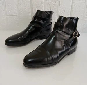 Bally Boots Women's 38.5/US 8 Black Patent Leather Ankle Bootie Boots - Picture 1 of 14