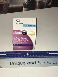 L'eggs Silken Mist Jet Black Control Top Pantyhose/Tights NEW! - Picture 1 of 6