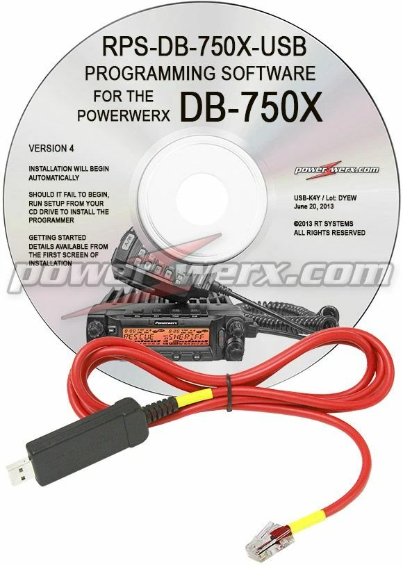 Powerwerx RPS-DB750X-USB PC Programming Software & USB Cable for DB-750X