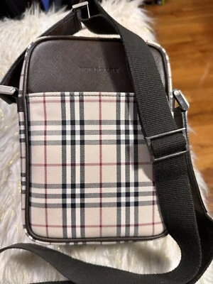 Auth. Burberry Plaid Sling Bag Cross bag Shoulder Bag Brown Small - Image 1 of 4
