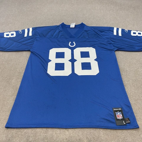 Indianapolis Colts Jersey Mens Large Reebok NFL Marvin Harrison Football 88 VTG Cover