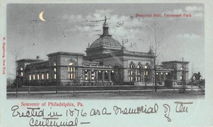 1901 Hold to Light Memorial Hall Fairmont Park Philadelphia PA post card - Picture 1 of 2