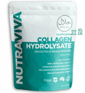 2 x NutraViva NesProteins Beef Collagen Hydrolysate 800g Halal Nutra Viva 1.6 KG - Picture 1 of 3