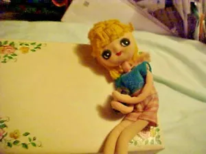 Childs Musical Jewelry Box With Ballerina STUFFED TEEN AGE DOLL SNAPPED ON TOP, - Picture 1 of 8