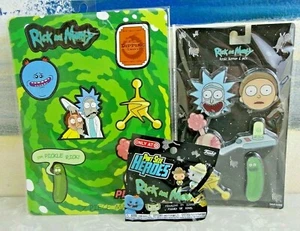 RICK & MORTY Lot: 6-Pack Buttons/7-Pc Magnet Set/Pint Size Heroes *New/Sealed* - Picture 1 of 7
