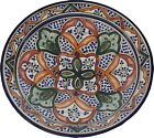Moroccan Ceramic Serving Plate Handmade Pasta Bowl Wall Hanging 14inches X-large