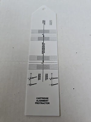 RIVERTONE Turntable Cartridge Stylus Alignment Protractor Tool Durable Plastic EASY READ