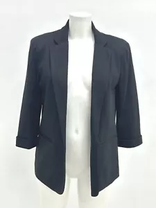 Ex Wallis voll gefütterter gewebter Blazer/Jacke schwarz Größen 10 12 14 16 18 - Bild 1 von 8
