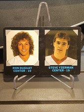 1985 7-11 NHL COLLECTORS SERIES-DETROIT RED WINGS-DUGUAY+YZERMAN-1