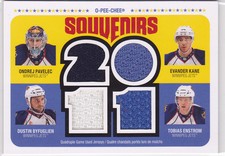 2011 11-12 OPC O-Pee-Chee Souvenirs #WPG Byfuglien/Pavelec/Kane/Enstrom quad JSY