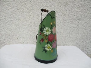 Ancien sceau a charbon peint à décor bouquet de fleurs - Foto 1 di 12