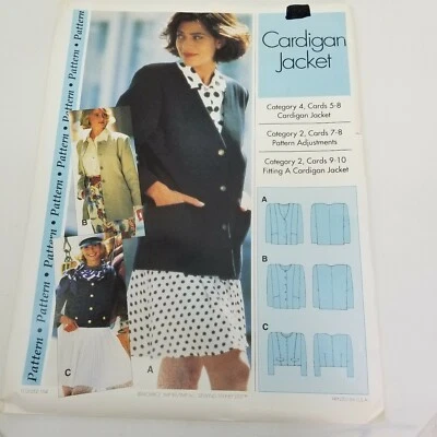 SEWING STEP-BY-STEP: Unused, Uncut Pattern; Cardigan Jacket (sizes 4-22) - Image 1 of 4