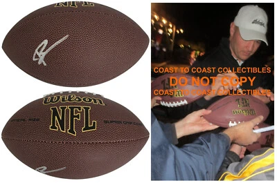 Brian Urlacher Signed NFL Football Proof COA Autographed Chicago Bears HOF - Image 1 of 4