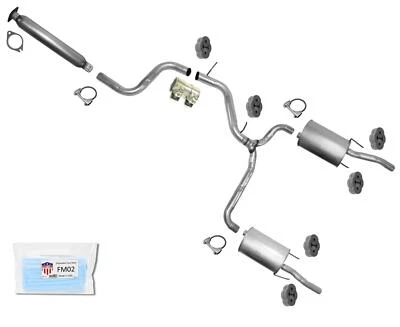 Sistema de escape tubo resonador silenciador doble para Chevrolet Impala 2006-2011 3,9 L Foto 1 de 4