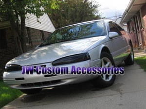 Fits 96-97 Cougar Thunderbird GTS Smoke Acrylic Headlight Covers Pair GT0235S - Foto 1 di 2