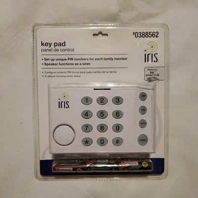 Iris Key Pad Panel Control New Old Stock Speaker Siren PIN Mounting Hardware  - Image 1 of 4