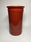 BLeu d? Argile France Hand Painted Red Pottery Kitchen Utensil Jar Canister