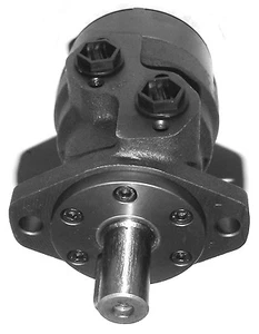 Motor hidráulico M+S MR 400 CC/REV eje recto con llave 25 mm puertos laterales 1/2” BSP - Imagen 1 de 2