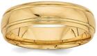 14K Yellow Gold Heavy Comfort Fit Fancy Band Ring Yb108h