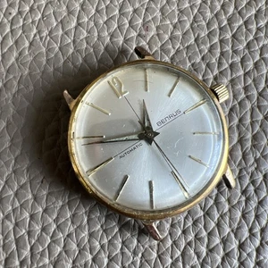 Vintage Men’s Benrus Automatic Gold Tone Running Repair Or Parts - Picture 1 of 19