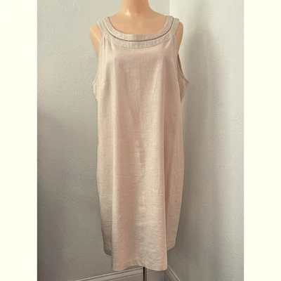 Vestido Charlie Paige para mujer mezcla de lino talla grande minimalista cápsula costera Foto 1 de 4