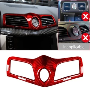 Red Carbon Fiber Console Clock Vent Panel Trim for Maserati GranTurismo GT 07-18 - Picture 1 of 11