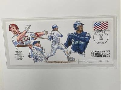 Griffey Jr S/A Sportscovers Cachet 12/35 Envelope W/COA. Very Rare! - Image 1 of 2