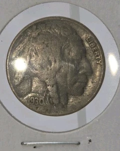 1930 United States BUFFALO NICKEL USA 5 CENT COIN Vintage - Picture 1 of 2