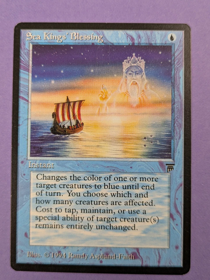 MTG Magic the Gathering: Legends: Sea Kings' Blessing Uncommon - NM - Image 1 of 2
