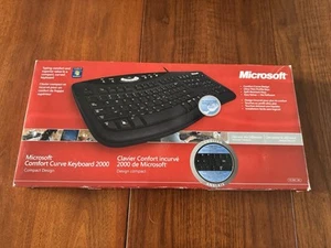 New In Open Box Microsoft Comfort Curve Keyboard 2000 Compact Design USB - Picture 1 of 15
