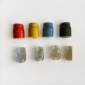 Set Bicchieri da Colpo Barattolo Mini Mason Ceramica Alta Qualità Cheers Trasparente Lotto di 8 - Foto 1 di 7