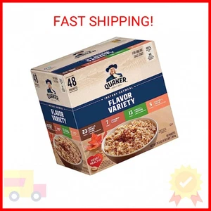 Quaker Instant Haferflocken, 4 Geschmacksrichtungen Variety Pack, Einzelpackungen, 48 Stück - Bild 1 von 2