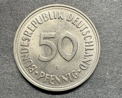 1971 Germany 50 Pfennig - F - Beautiful Coin UNC World Foreign Coins - Image 1 of 2
