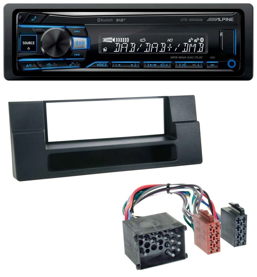 Alpine USB Bluetooth DAB MP3 Autoradio für BMW X5 E53 5er E39 Rundpin Ablagefach - Bild 1 von 4