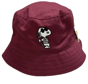 Peanuts Snoopy Joe cooler einfarbiger Fischerhut mit Comicmuster zum Wenden Einheitsgröße neu mit Etikett - Bild 1 von 6
