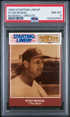  1989 KENNER STARTING LINEUP, Stan Musial, PSA 8 NM-MT, LOW POP(6),Only 1 Higher - Image 1 of 2